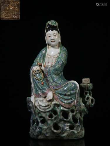 Chinese Famille Rose Porcelain Guanyin