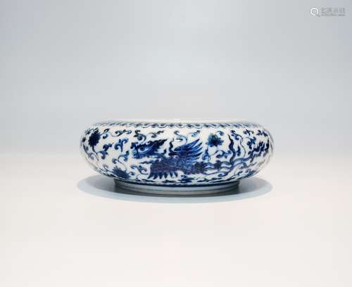 Chinese Blue and White Porcelain Washer,Mark