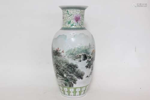 Chinese Famille Rose Porcelain Vase,Mark