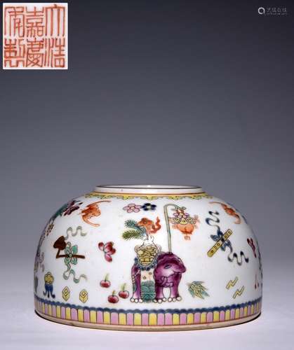 Chinese Hand Paint Famille Rose Washer