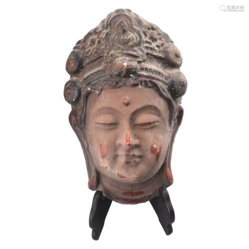 Chinese Lacquer Guanyin Mask