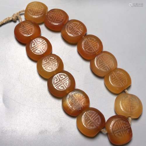 Chinese Agate Beads Bracelet