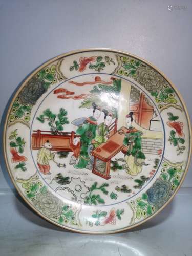 Chinese Famille Rose Porcelain Plate,Mark