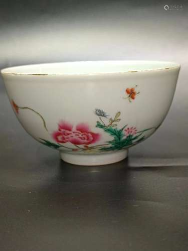 Chinese Famille Rose Porcelain Bowl,Mark