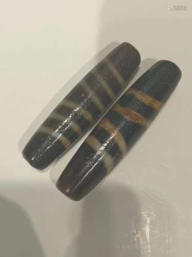 Two Chinese Tianzhu Beads