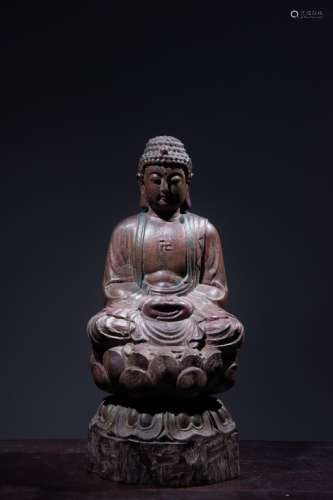 Chinese Zitan Wood Hand Carved Buddha
