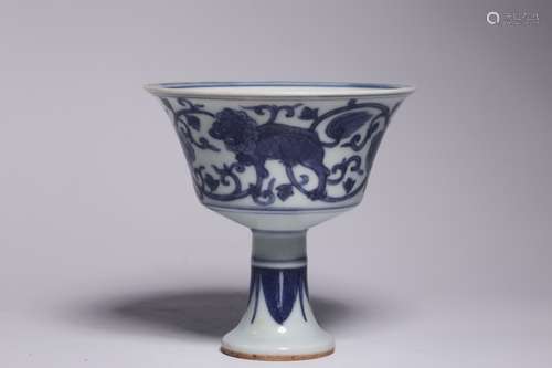 Chinese Blue and White Porcelain Cup