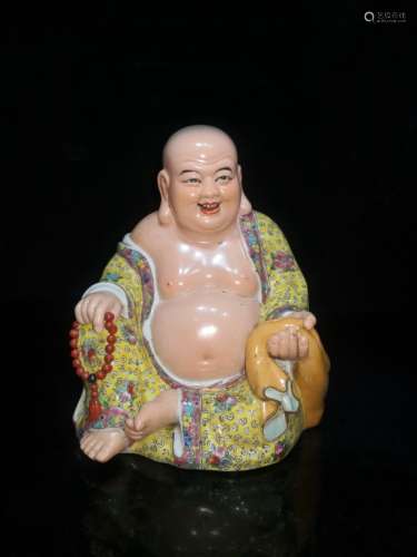 Chinese Famille Rose Porcelain Buddha