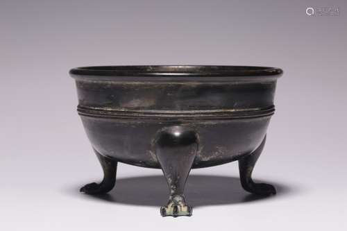 Chinese Bronze Tripod Censer