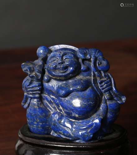 Lapiz Carved Smiling Buddha