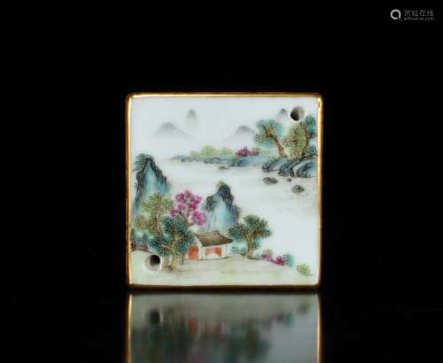 Chinese Famille Rose Porcelain Paper Weight