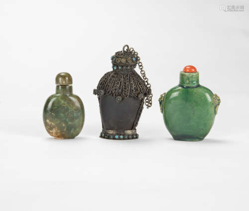 Repbuic - A Group Of Three Snuff Bottle