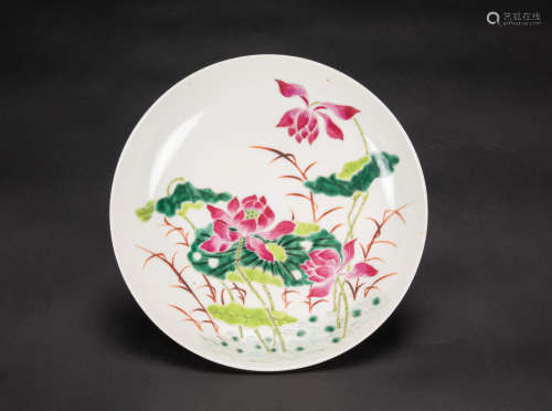 Republic - A Famille Glazed Lotus Pond Dish