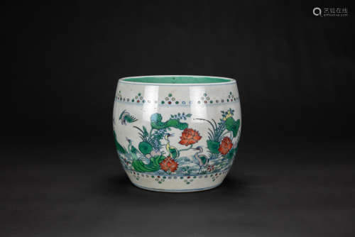 Late Qing - A Doucai ‘Birds And Flowers’ Jar