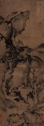 1632-1718 吴历（款）  山水 水墨纸本 立轴