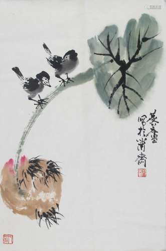 许麟庐  花鸟Xulinlu Flowers and Birds