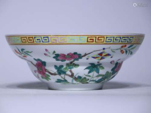 Qing Guangxu Pastel Flower Bowl