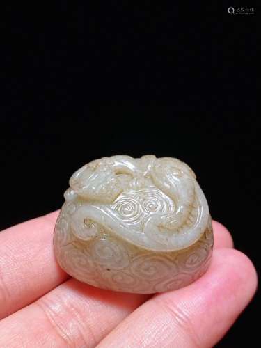 Hetian Jade Seed and Jade Seal in the Mid Qing Dynasty