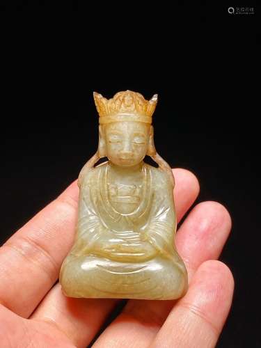 Buddha Statue with Jade Seed in Hetian, Ming Dynasty