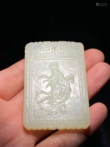 Qing Dynasty Qianlong Hotan Jade Seed Poem Board