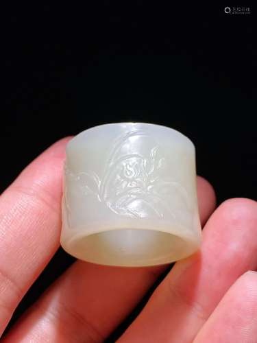 Hetian Jade Seed Ring in Qianlong Period of the Qing Dynasty