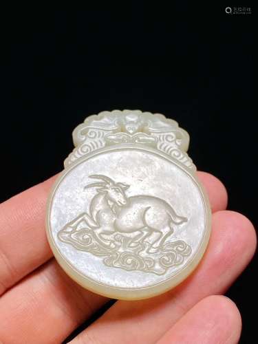 Qing Dynasty Qianlong Hetian Jade Zodiac Sign
