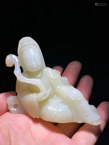 Hotan Jade Guanyin in the Mid Qing Dynasty