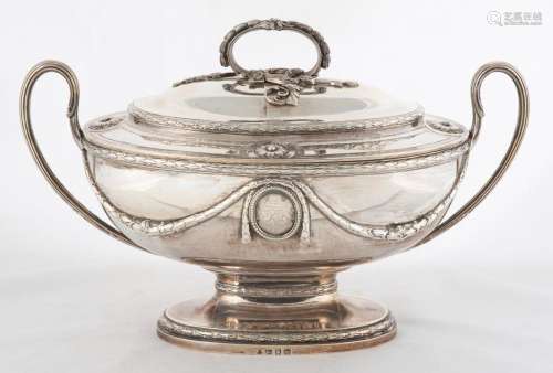 English Sterling Silver Covered Tureen