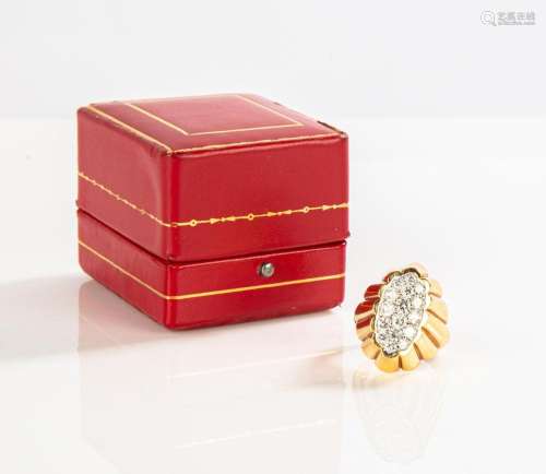 18K Gold and Diamond Cartier Ring