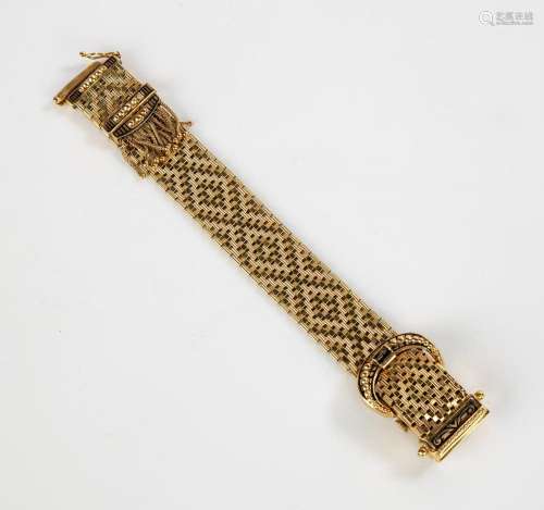 14K Gold Victorian Style Bracelet Wristwatch with Cover