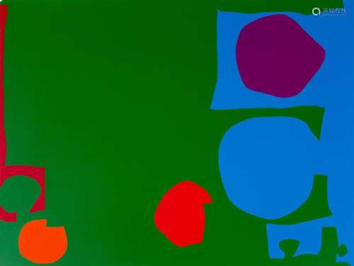 Patrick Heron (British, 1920-1999) "Three Reds in Green...