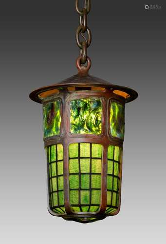 Tiffany Studios, New York Turtleback Tile Lantern