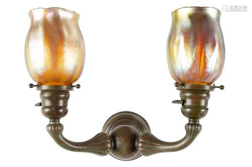 Tiffany Studios, New York 2 Light Sconce