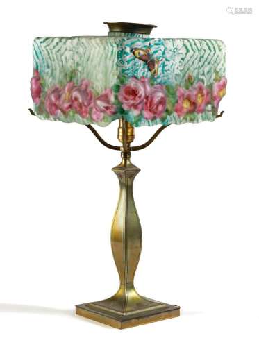 Pairpoint Puffy Butterfly & Rose Lamp