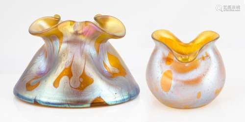 (2) Loetz Art Glass Vases