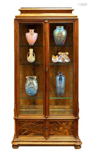 Emile Galle (French, 1846-1904) Marquetry Vitrine