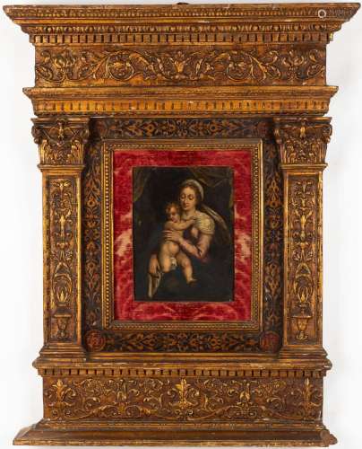 17th/18th Century Old Masters School Portrait of Madonna and...