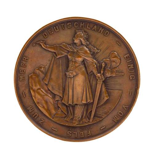 Prusse - 1870/71 Médaille de bronze par Karl Wiener pour l&#...