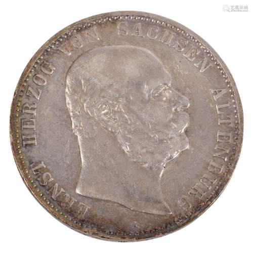 Empire allemand /ARGENT - Saxe-Altenburg, Ernst 5 Mark 1901-...