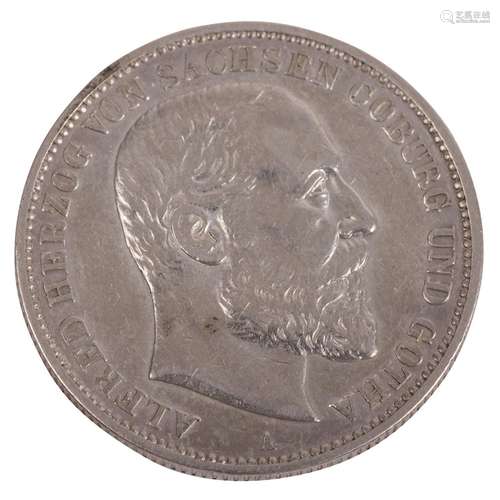 Empire allemand /SILBER - Saxe-Cobourg et Gotha, Alfred 2 Ma...