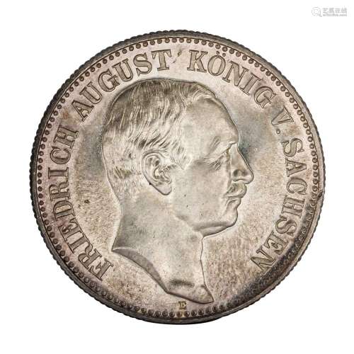 Royaume de Saxe - Médaille de 2 marks 1905/E, A la visite de...