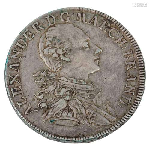 Brandenburg-Ansbach - 1 Conventionstaler 1777/G, Christian F...