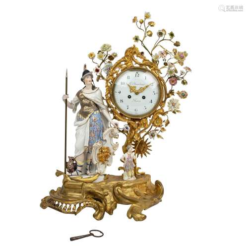 PENDULE DE PRONCLE DE STYLE LOUIS XV France, 19e s., le cadr...