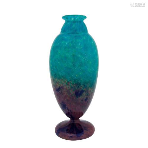 VERRERIES SCHNEIDER "Vase Art Deco" Epinay-sur-Sei...