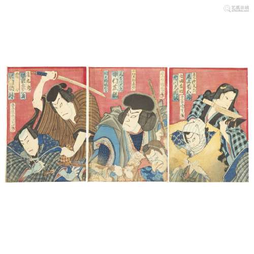 TOYOHARA KUNICHIKA (1835-1900) - Kabuki Actors