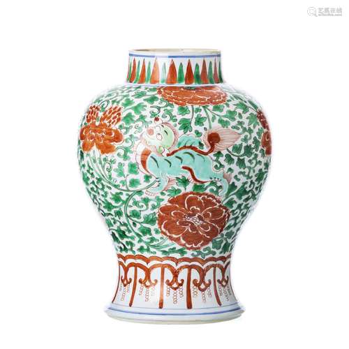 Chinese porcelain Qilin Pot, Transitional