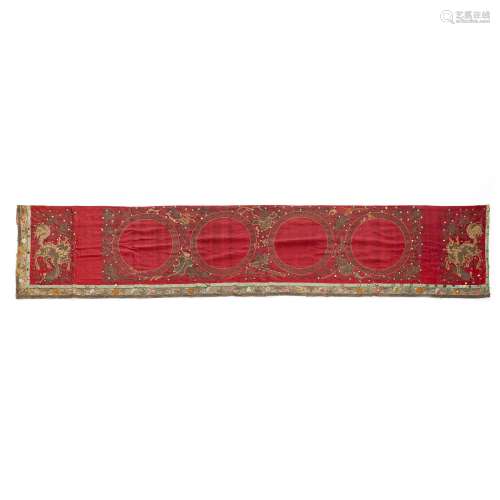 Chinese altar embroidery panel