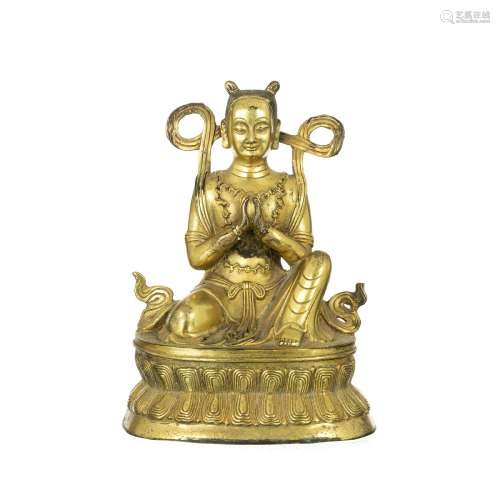 Bodhisattva in gilded bronze