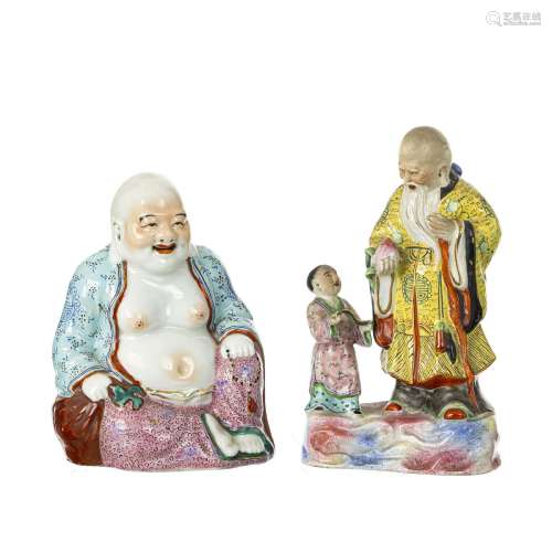 Chinese porcelain Buddha and Shoulao figures