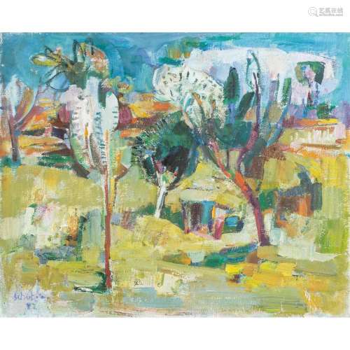 SCHOBER, PETER JAKOB (1897-1983), "Paysage vert", ...